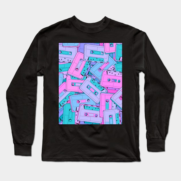 Cassette_Tapes_2 Long Sleeve T-Shirt by jzanderk